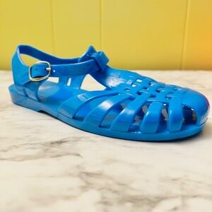 Girl's Kalli Blue Summer Retro Fisherman Jelly Sandals size US 2